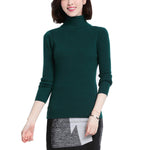 Damen Pullover Langarm Rollkragenpullover