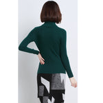 Damen Pullover Langarm Rollkragenpullover