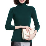 Damen Pullover Langarm Rollkragenpullover