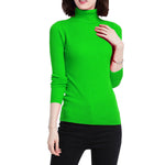 Damen Pullover Langarm Rollkragenpullover