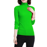 Damen Pullover Langarm Rollkragenpullover