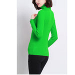 Damen Pullover Langarm Rollkragenpullover