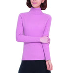Damen Pullover Langarm Rollkragenpullover