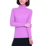 Damen Pullover Langarm Rollkragenpullover