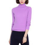 Damen Pullover Langarm Rollkragenpullover