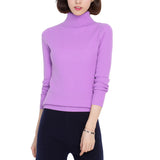 Damen Pullover Langarm Rollkragenpullover
