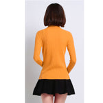 Damen Pullover Langarm Rollkragenpullover
