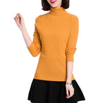 Damen Pullover Langarm Rollkragenpullover