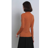 Damen Pullover Langarm Rollkragenpullover