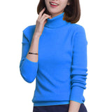Damen Pullover Langarm Rollkragenpullover