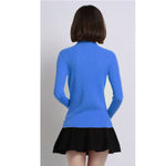 Damen Pullover Langarm Rollkragenpullover