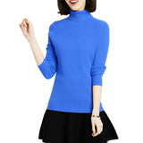 Damen Pullover Langarm Rollkragenpullover