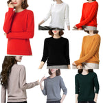 Damen Pullover Langarm Rundhals