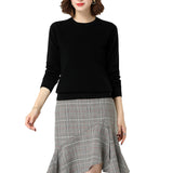 Damen Pullover Langarm Rundhals