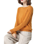 Damen Pullover Langarm Rundhals