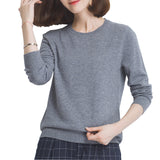 Damen Pullover Langarm Rundhals