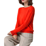 Damen Pullover Langarm Rundhals