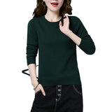 Damen Pullover Langarm Rundhals