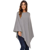 Damen Kaschmir Wolle Elegante Poncho Strickpullover