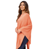 Damen Kaschmir Wolle Elegante Poncho Strickpullover