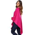 Damen Kaschmir Wolle Elegante Poncho Strickpullover