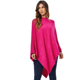 Damen Kaschmir Wolle Elegante Poncho Strickpullover