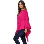 Damen Kaschmir Wolle Elegante Poncho Strickpullover