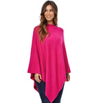 Damen Kaschmir Wolle Elegante Poncho Strickpullover