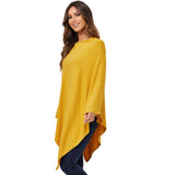 Damen Kaschmir Wolle Elegante Poncho Strickpullover