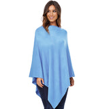 Damen Kaschmir Wolle Elegante Poncho Strickpullover