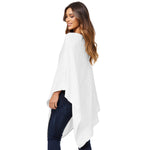 Damen Kaschmir Wolle Elegante Poncho Strickpullover