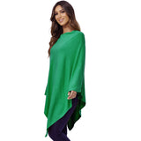 Damen Kaschmir Wolle Elegante Poncho Strickpullover