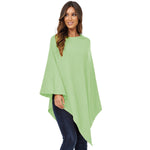 Damen Kaschmir Wolle Elegante Poncho Strickpullover