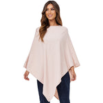 Damen Kaschmir Wolle Elegante Poncho Strickpullover