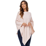 Damen Kaschmir Wolle Elegante Poncho Strickpullover