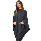 Damen Kaschmir Wolle Elegante Poncho Strickpullover