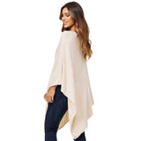 Damen Kaschmir Wolle Elegante Poncho Strickpullover