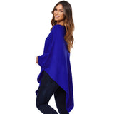 Damen Kaschmir Wolle Elegante Poncho Strickpullover