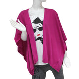 Damen Cardigan Pink Poncho Schal Cashmere Made in Italy